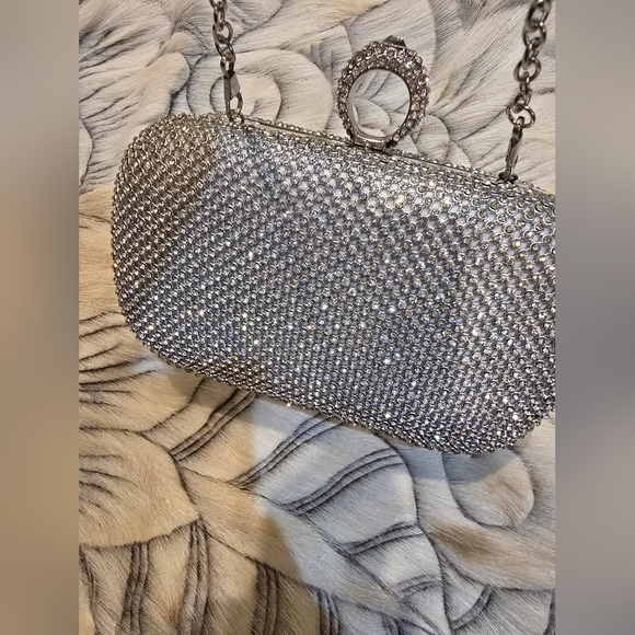 Sparkling Silver Crystal Clutch - Picture 6 of 6